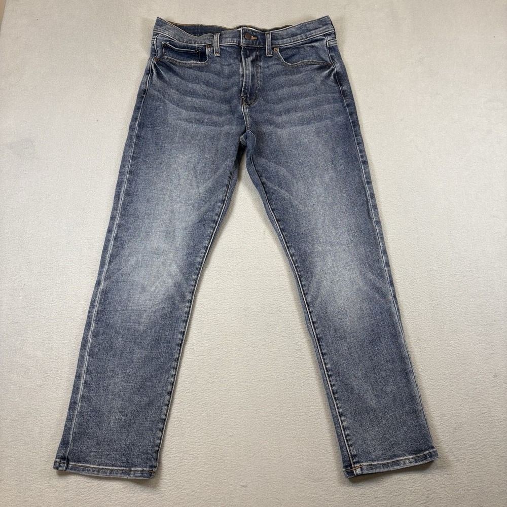 Lucky Brand 410 Athletic Straight Jeans Mens 32x30 Blue Stretch Denim